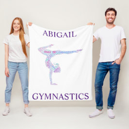 Girls Gymnastics Ord Art/Ord Cloud Fleecefilt
