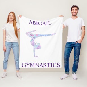 Girls Gymnastics Ord Art/Ord Cloud Fleecefilt