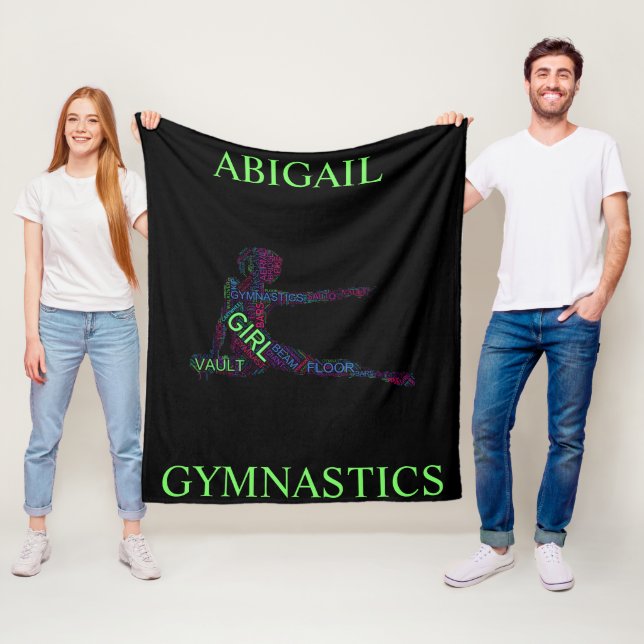 Girls Gymnastics Ord Art/Ord Cloud Fleecefilt (På plats)