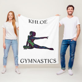 Girls Gymnastics Ord Art/Ord Cloud Fleecefilt