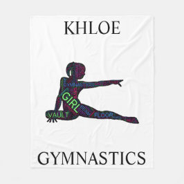 Girls Gymnastics Ord Art/Ord Cloud Fleecefilt