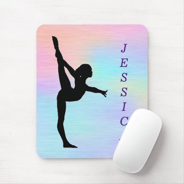 Girls Gymnastics Pastel Mousepad Musmatta (Med mus)