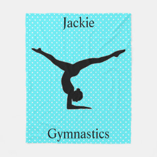 Girls Gymnastics Polka Dot Fleecefilt