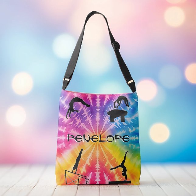 Girls Gymnastics Rainbow Tie-Dye Axelväska (Skapare uppladdad)