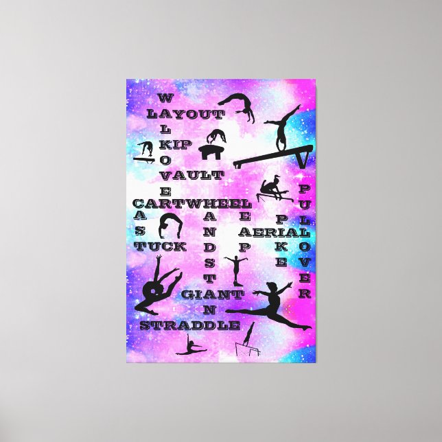 Girls Gymnastics Skills Large Canvas Art 40 x 60 t (Framsida)