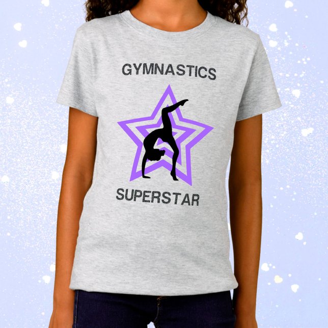Girls Gymnastics Superstar Back Walkover T-Shirt (Skapare uppladdad)