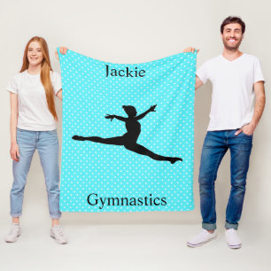 Girls Gymnastics Switch Leap Polka Dot Fleecefilt