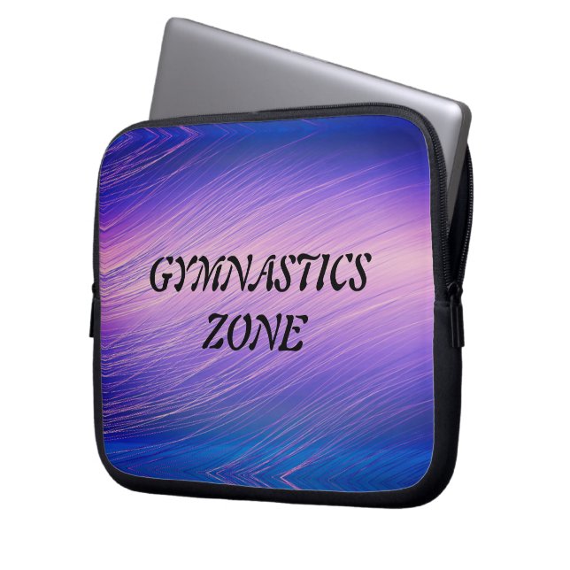 Girls Gymnastics Zon Gymnast Rainbow Gnistra Laptop Fodral (Framsidan Vänster)