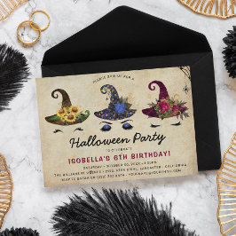 Girls Halloween-partiinbjudan till Barns födelseda Inbjudningar