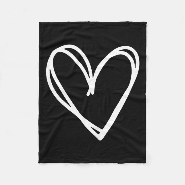 Girls Heart For Women Valentines Day Graphic  Fleecefilt (Framsidan)