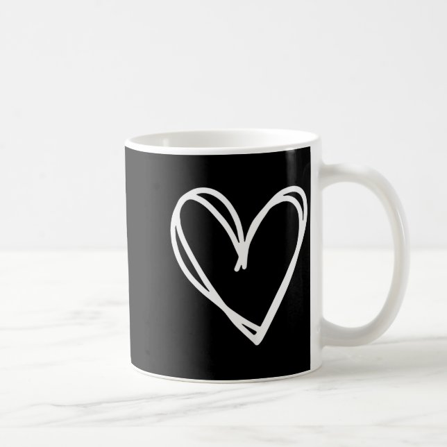 Girls Heart For Women Valentines Day Graphic  Kaffemugg (Höger)