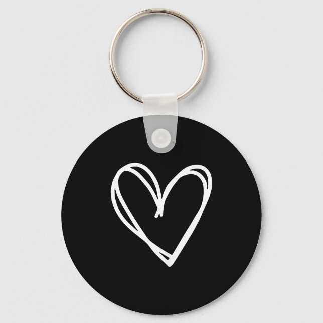 Girls Heart For Women Valentines Day Graphic  Nyckelring (Framsida)