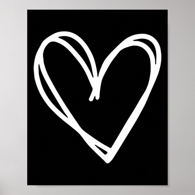 Girls Heart For Women Valentines Day Graphic  Poster (Framsidan)