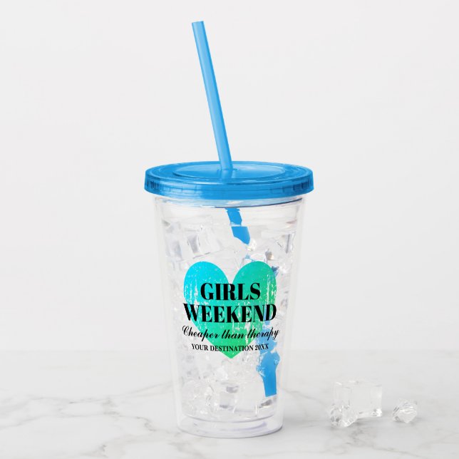 Girls helg bachelorette-parturkos hjärta take away mugg (Framsida Ice)