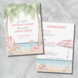 Girls Helg Beach Bachelorette Party Inbjudningar