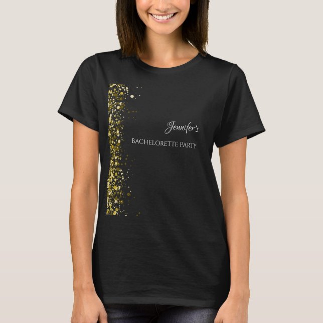 Girls helg mocksvepbachelorette Party guld T Shirt (Framsida)