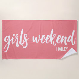 Girls Helg Monogram Beach Towel