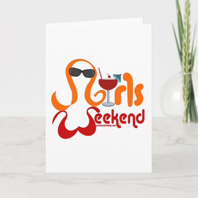 Girls Helg Party Kort (Framsida)