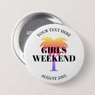 Girls helg resa-bachelorette Party handflatan trä Knapp