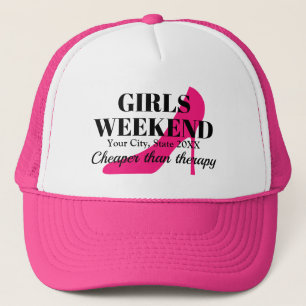 Girls helg rosa stiletto bachelorette party keps