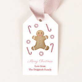 Girls Helgdagars Pepparkaksgubbe Peppermint Candy Presentetikett
