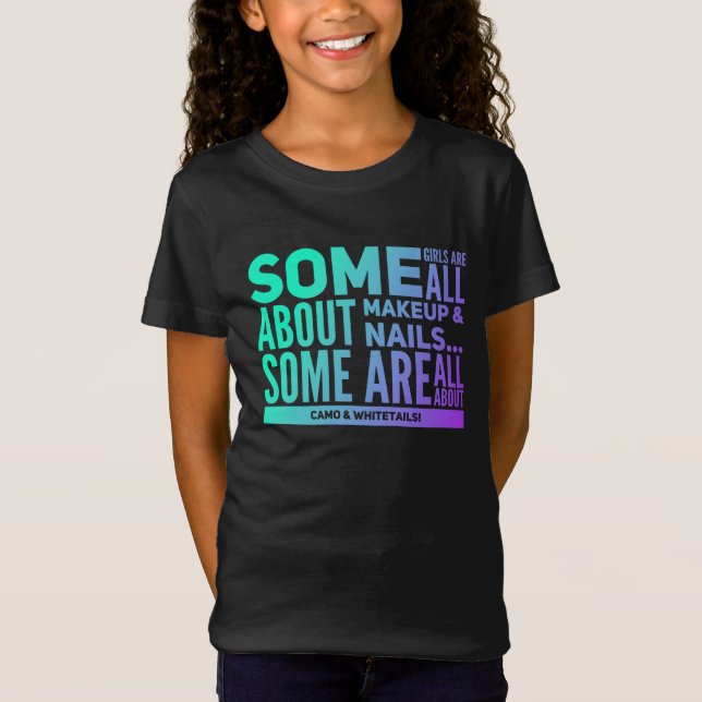 Girls Hjort Hunting T-shirt (Framsida)