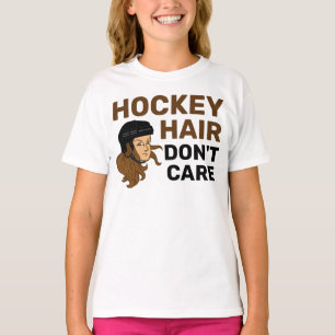 Girls Hockey Hair aktar inte Brunette T-Shirt