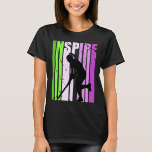 Girls Hockey Inspire Birthday Färg Dotter Fläkt F T Shirt