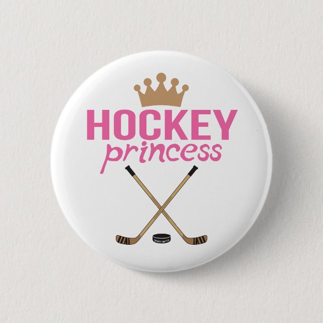 Girls Hockey Princess Pink Sticks Knapp (Framsida)
