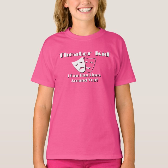 Girls I Can Run Lines Around You T-Shirt (Framsida)