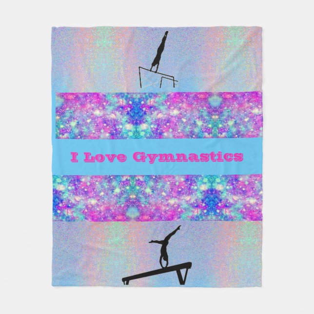 Girls I Kärlek Gymnastics Fleece Blanket (Framsidan)