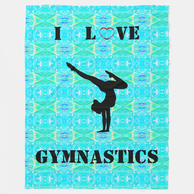Girls I Kärlek Gymnastics Fleece Blanket (Framsidan)