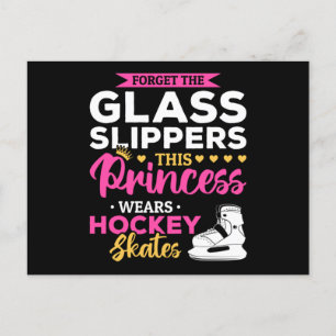 Girls Ice Hockey Princess Vykort