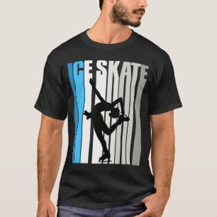 Girls Ice Skating Färg Ice Skating Retro Coach C T Shirt