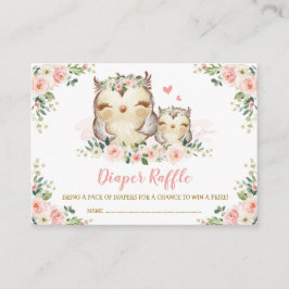 Girls Jungle Safari Vilda djur Diaper Raffle Tilläggskort