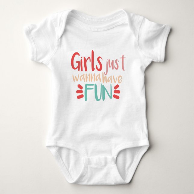 Girls just wanna have fun  t shirt (Framsida)