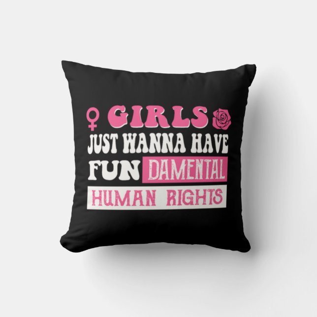 Girls just wanna have fundamental human rights  kudde (Framsida)