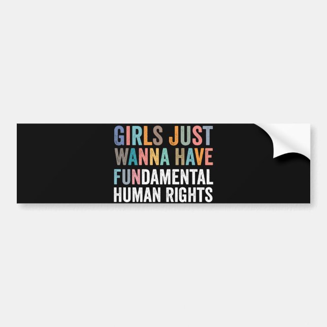 Girls Just Wanna Have Fundamental Rights Bildekal (Framsidan)