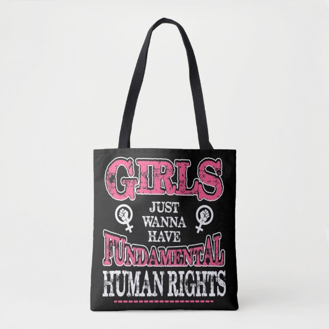 Girls Just Wanna Have Fundamental Rights Tygkasse (Framsida)