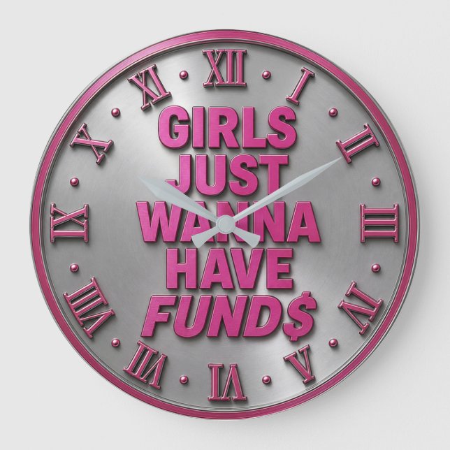 Girls Just Wanna Have Funds Stor Klocka (Framsida)
