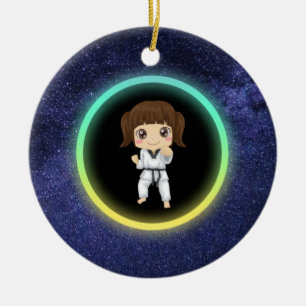 Girls Karate Galaxy Julgransprydnad Keramik