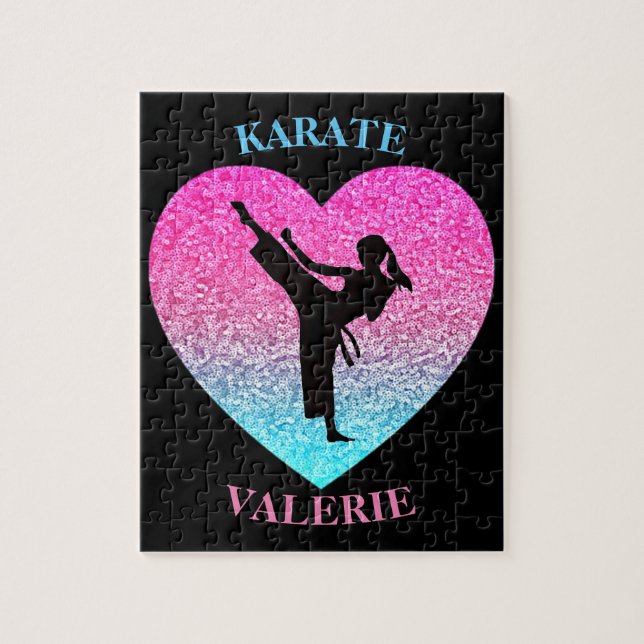 Girls Karate Kick Pussel (Vertikal)