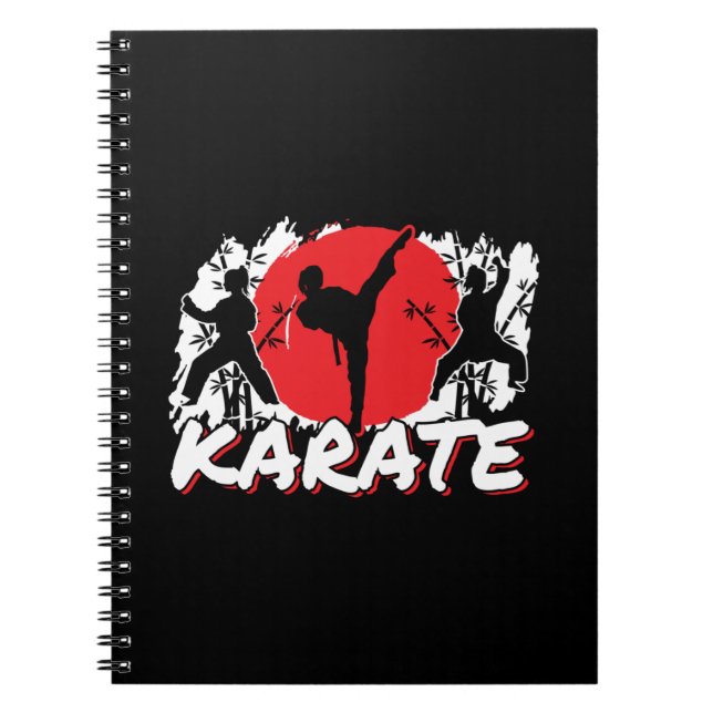 Girls Karate - Patriotic Japan-tema Anteckningsbok (Framsidan)