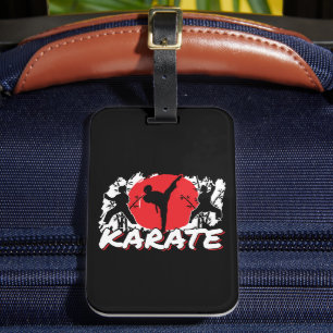 Girls Karate - Patriotic Japan-tema Bagagebricka