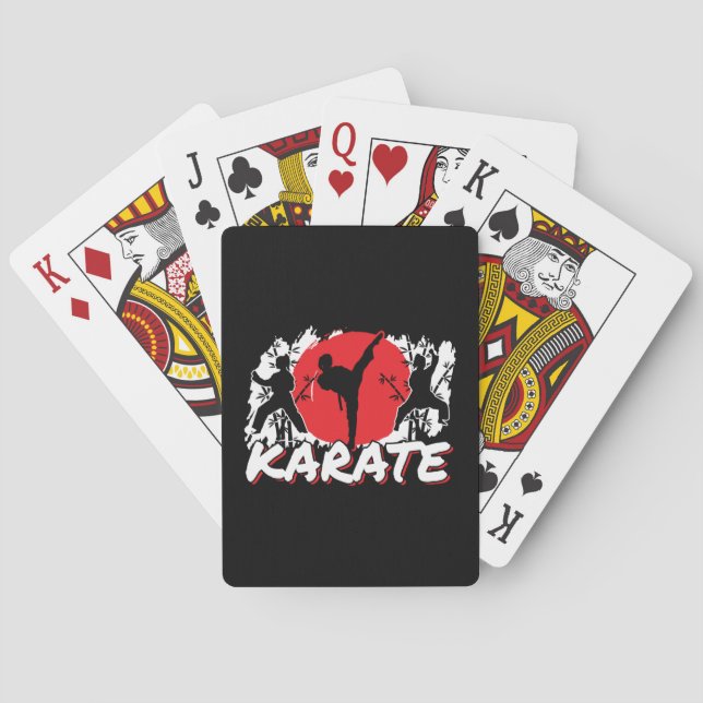 Girls Karate - Patriotic Japan-tema Casinokort (Baksidan)