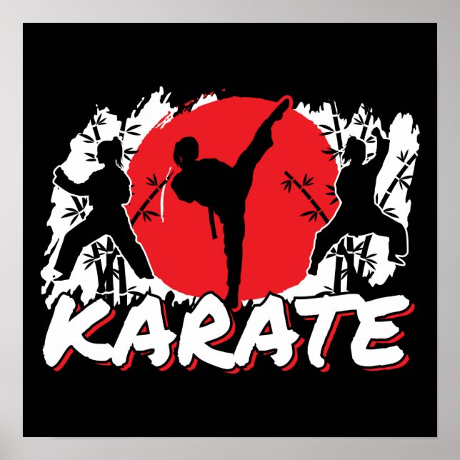 Girls Karate - Patriotic Japan-tema Poster (Framsidan)