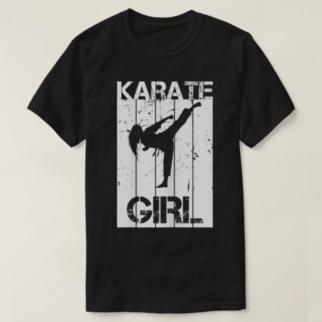 Girls Karate Uniforms Martial Arts T Shirt (Design framsida)