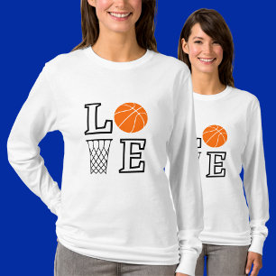 Girls KÄRLEK Basketball, Basketball Player-gåva T Shirt