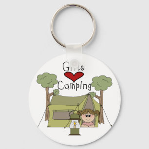 Girls Kärlek Camping Nyckelring