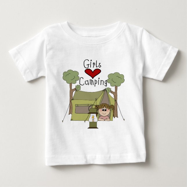 Girls Kärlek Camping Tee (Framsida)
